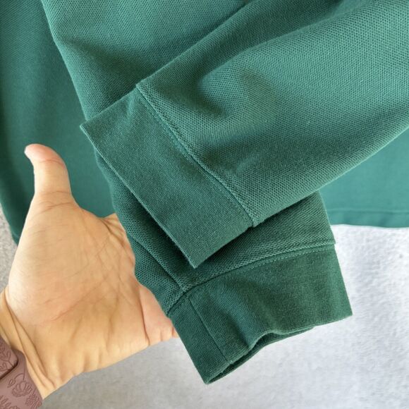L.L. BEAN Premium Double L Long Sleeve Polo Mens XL Green Classic Winter #300459 - Picture 4 of 11